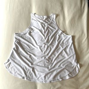 NWOT • Fabletics Textured Tulip Hem Tank Top in White • Women’s Large